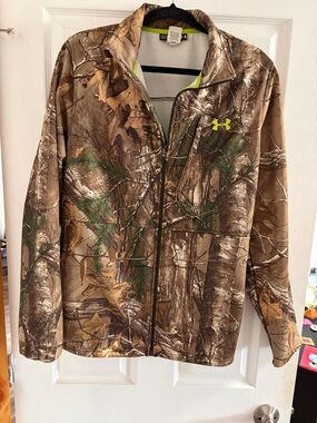Under Armour Realtree Camo Jacket with Neon Yellow Logo